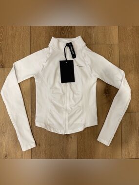 Alphalete White Full-Zip Performance Jacket